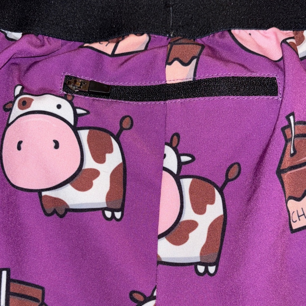 Chicken Legs Women's Fun Purple Athletic Shorts - Picture 5 of 8